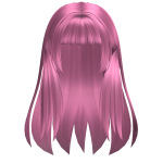 Pink Pulled Hair With Bangs