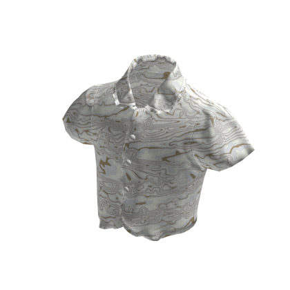 White Marble Swirl Short Sleeve Shirt [PBR]