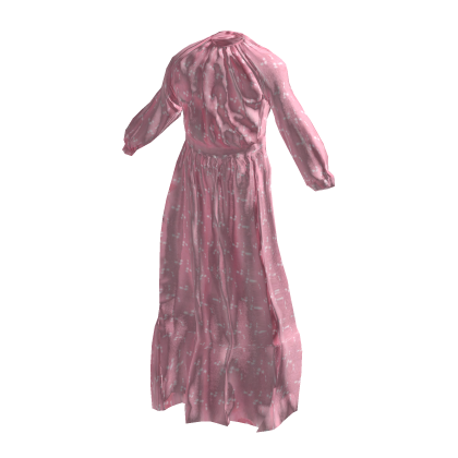 Long Sleeved CottageCore Pink Dress