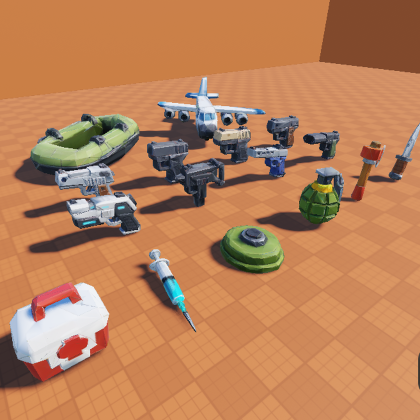 16 Free Low Poly FPS Weapons and Military Models preview 2