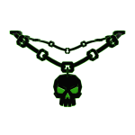 Sinister Neon Green Skully Chain
