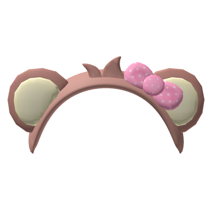♡ cute monkey headband.. with bow !! Roblox item