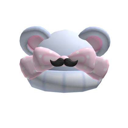 matching mustache mouse beanie