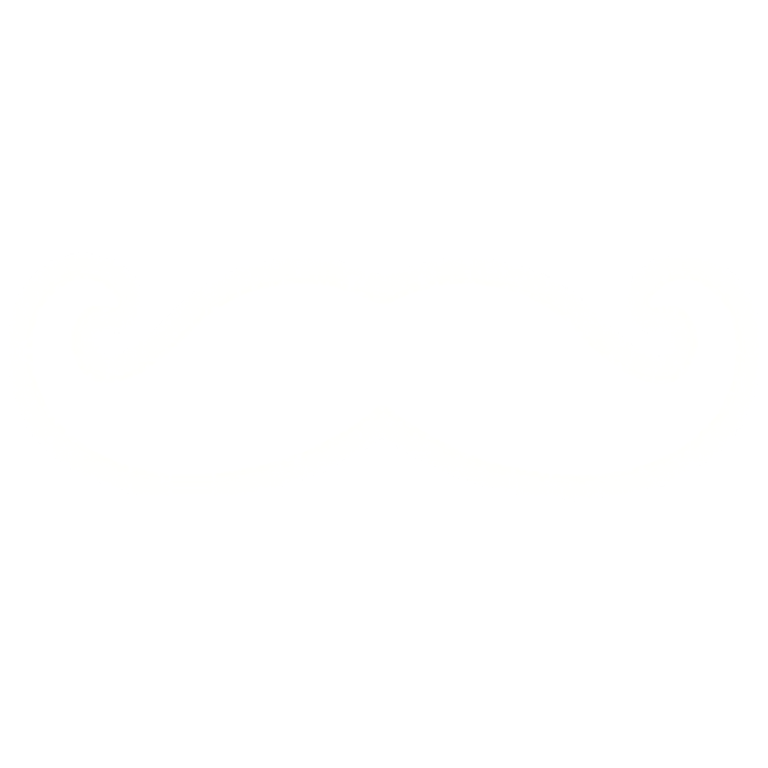 White mustache glowing emissive glow 