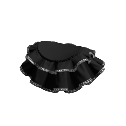 Skirt Black Chic Layered Ruffle Velvet Mini Short thumbnail