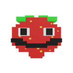 blocky strawberry man that BIG idk