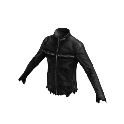 Black Gothic Zip Leather Jacket