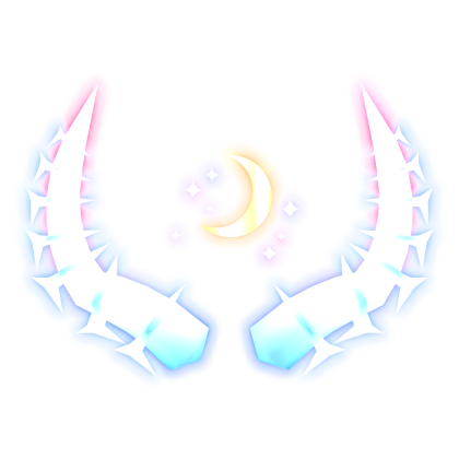 (Emissive) Glowing Pink/Blue Crescent Moon Horns