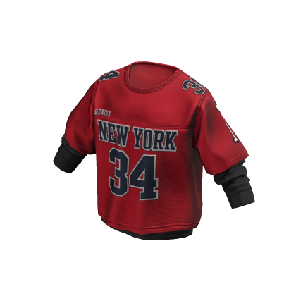 Red Layered Football Jersey