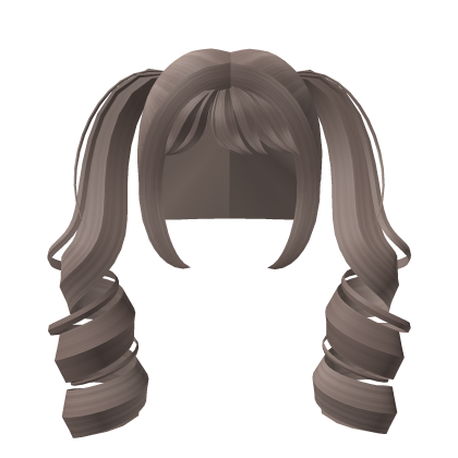 Chai Brown Curly Pigtails w/ Bangs Roblox item
