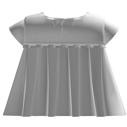 ♡ : cute white flowy ruffled dress Roblox item