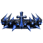 (CODE= 2894 ) Cross of Eternal Blue Thorned Crown