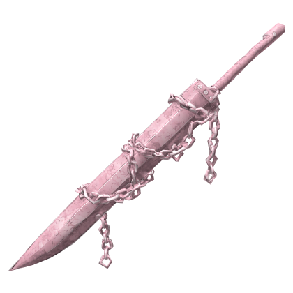 Light Pink Horror Great Sword with Chains