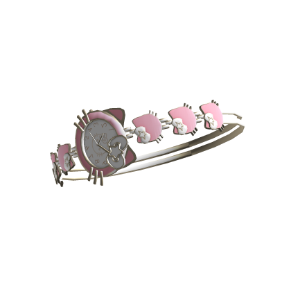 Kawaii Pink Y2K Kitty Cat Gold Bracelet Watch thumbnail