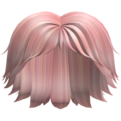 Pink Hair Short Layered Wavy Boy Girl Rose Red kin Roblox item