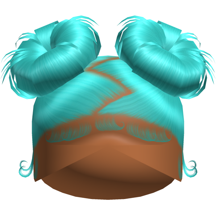 Doll Zig-Zag Part Double Buns (Teal)