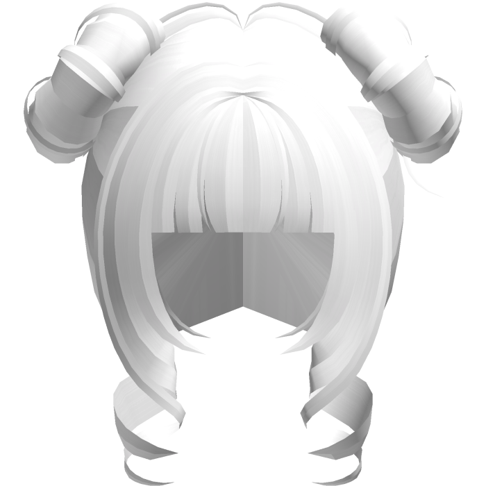 curly cutecore moe princess buns white