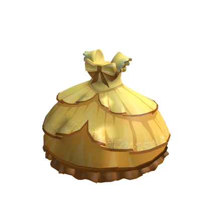 yellow puffy prom dress Roblox