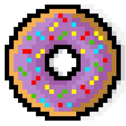 Violet donut pixel art Roblox decal