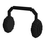 Black 8bit Headphones