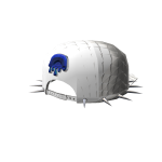 White Backwards Spike Flatbrim Baseball Hat