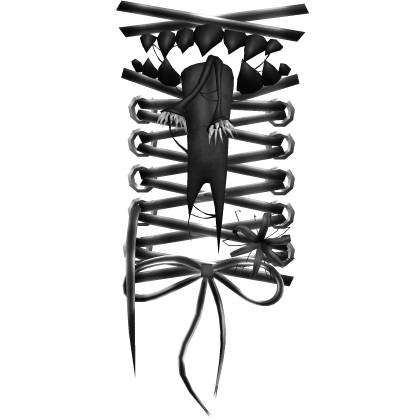 Black Creepycore Shoulder Monster Stitches [L]