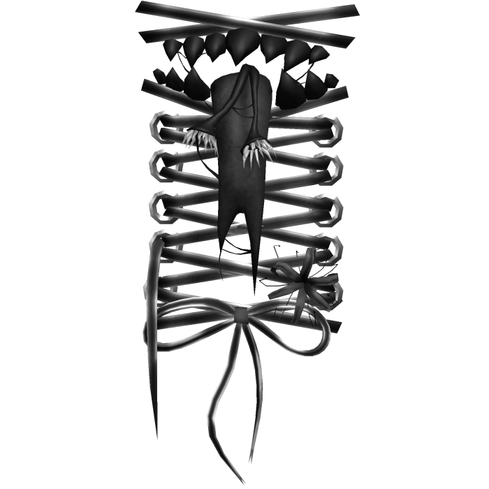 Black Creepycore Shoulder Monster Stitches [L]