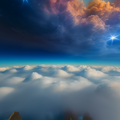 Heart Galactic Gradient Sky