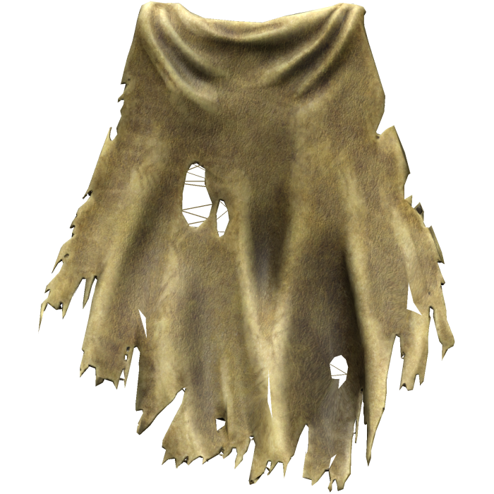 Yellow Old Torn Ripped Traveler Cape 