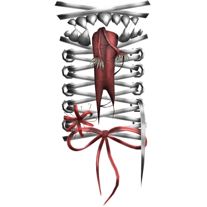 White Red Creepycore Shoulder Monster Stitches [R]