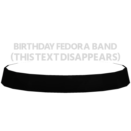 ADDON - Birthday Fedora Band | Void Black