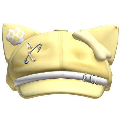 Yellow Kawaii Cat Beret