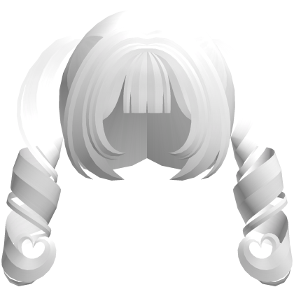 white kawaii moe fluffy heart curls Roblox item