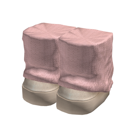 Tan Boots w Pink Leg Warmers