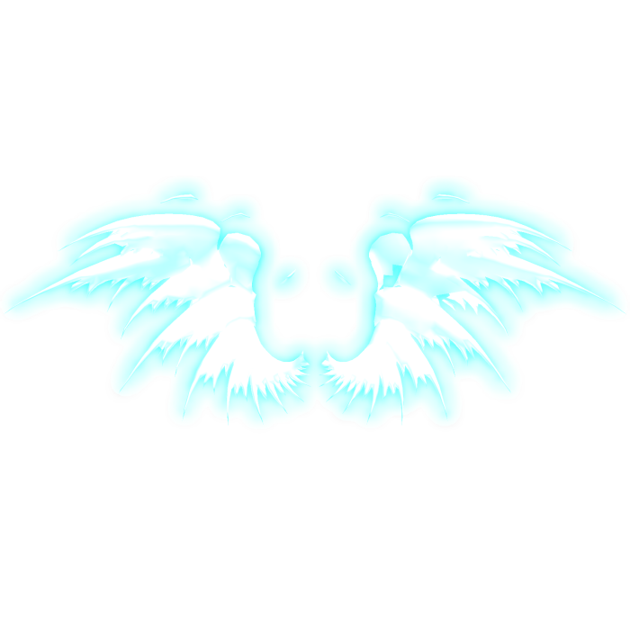 Glowing Blue Angel Wings (Emissive)