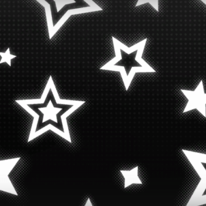 White Neon Glowing Stars