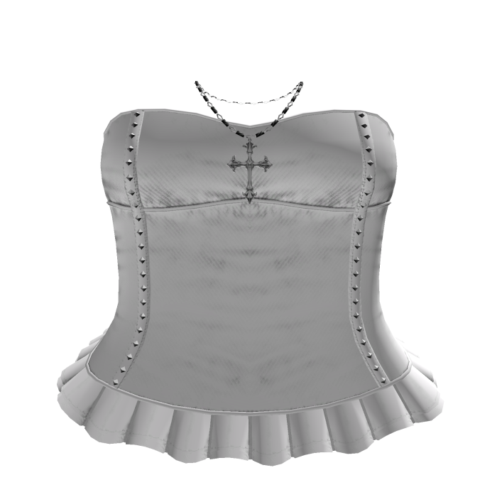 Eternal Corset Dress With Chain - White