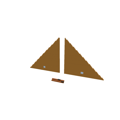A- frame wall with 2 windows and space for door