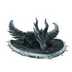 Bluesteel Dragon Horned Hat