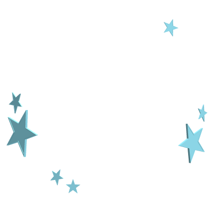 y2k emo Blue Star Face Stickers