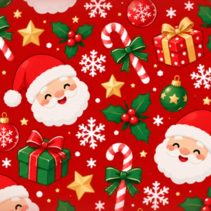 Cute Santa Christmas Holiday Xmas Red Background Roblox item render
