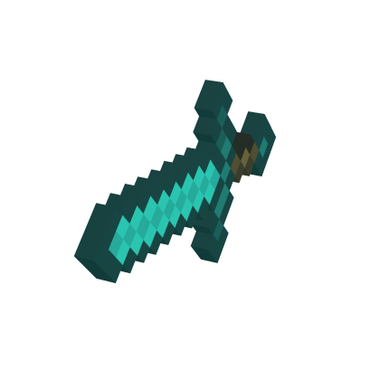 Right Holdeable 8 Bit Diamond Sword 💎 [Hand] thumbnail