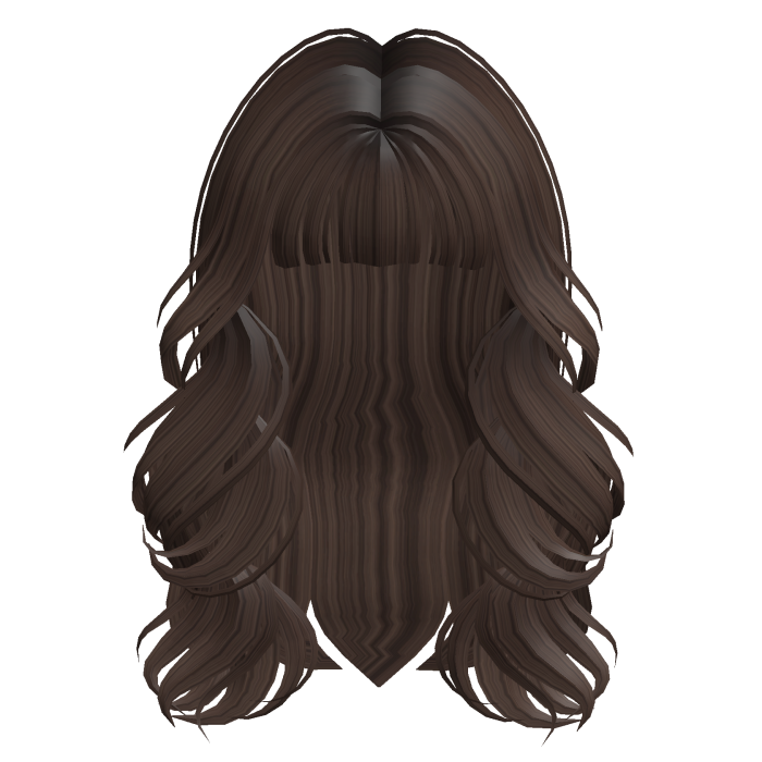 Pretty Voluminous Curly Brown Hair with Bangs
