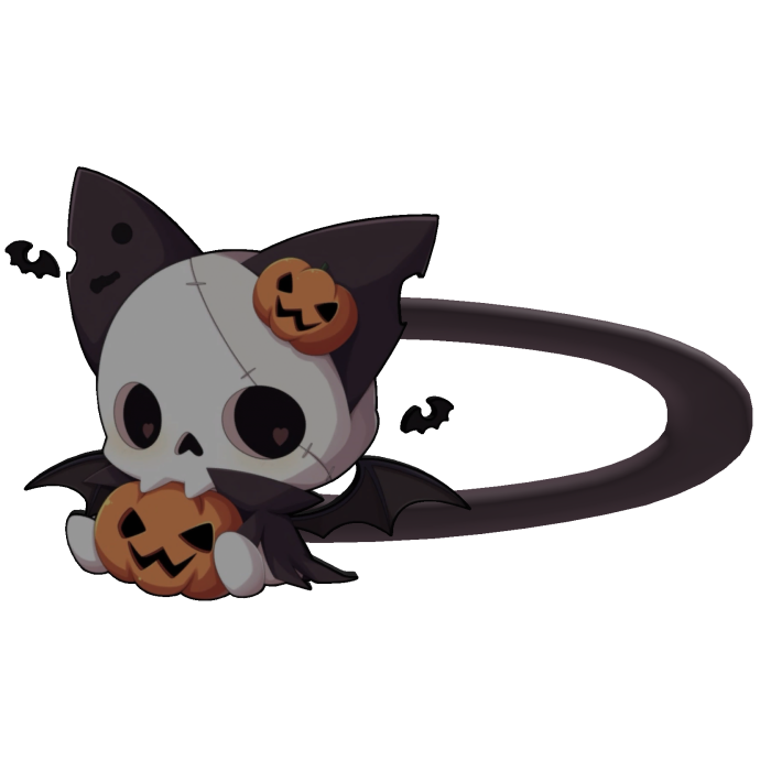 skull bat hairclip