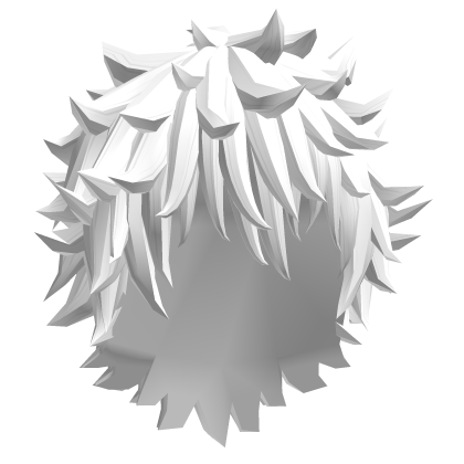 white fluffy emo hair
