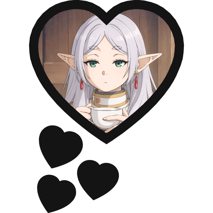 Frieren Thinking Hearts