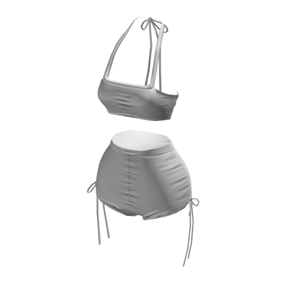 BB White Cute Summer Beach Bikini Swimsuit thumbnail