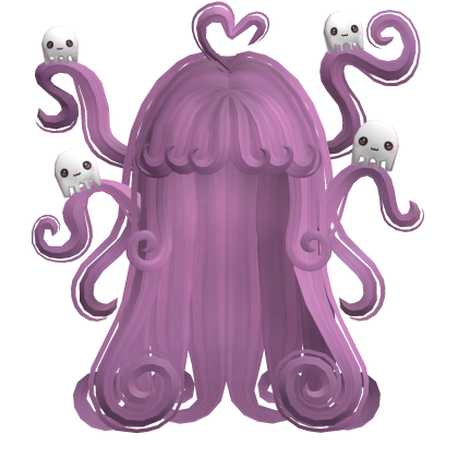 ♡ purple swirly halloween hair with cute ghosts