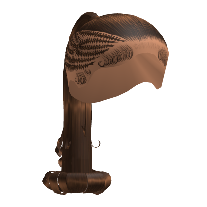 Minny Flipped Ends Pony w/ Braids Brown Roblox item