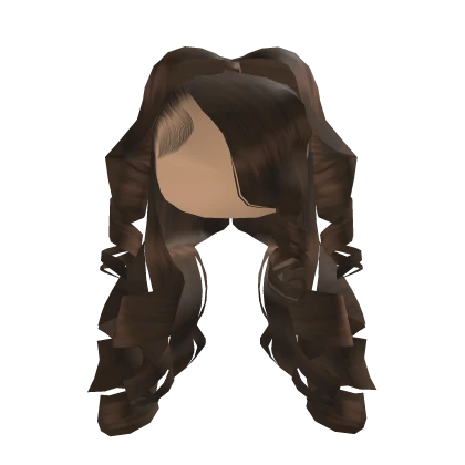 Princess Curls Scalp Hair In Brown Roblox item thumbnail